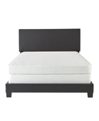 Florence Leatherette Upholstered Platform Bed Frame with Adjustable Headboard - Boyd Sleep