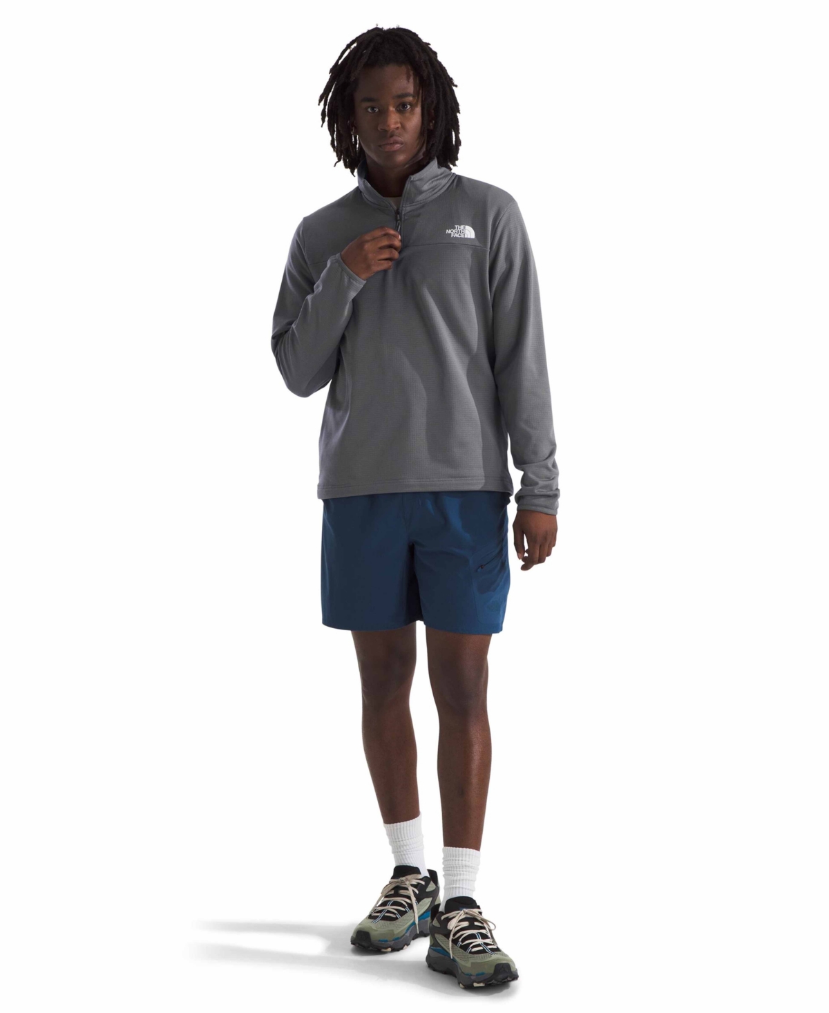 THE NORTH FACE MEN'S CEDAR TRAIL GRID FLEECE ZIP SWEATSHIRT 