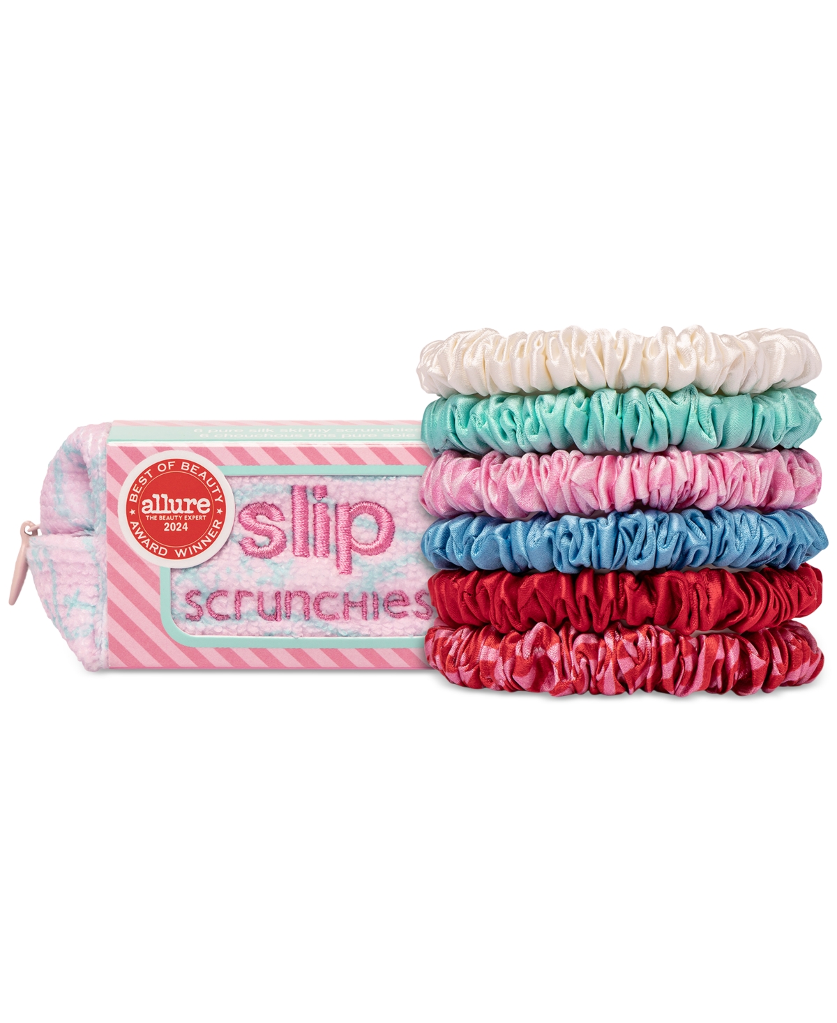 7-Pc. Pure Silk Skinny Scrunchies Set - Demi