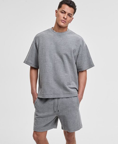 alfani Mode of One Men's Oversized-Fit Textured Sweatshirt Exclusively at Macy's Men's Fashion & Accessories