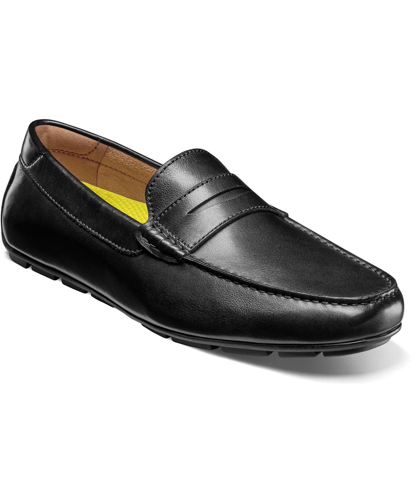 Мужские туфли Florsheim Motor Smooth Moc Toe Penny Loafer, цвет: Чёрный — фото 1