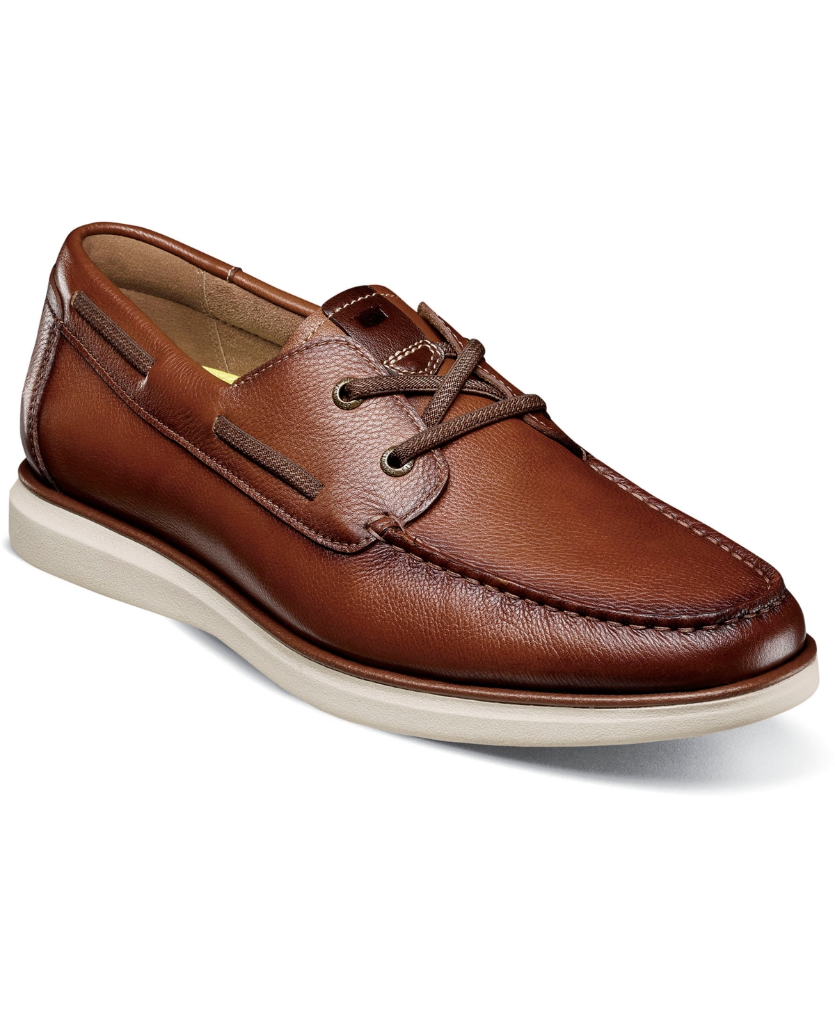 Men's Tropics Moc Toe Elastic Lace Boat Shoe - Cognac
