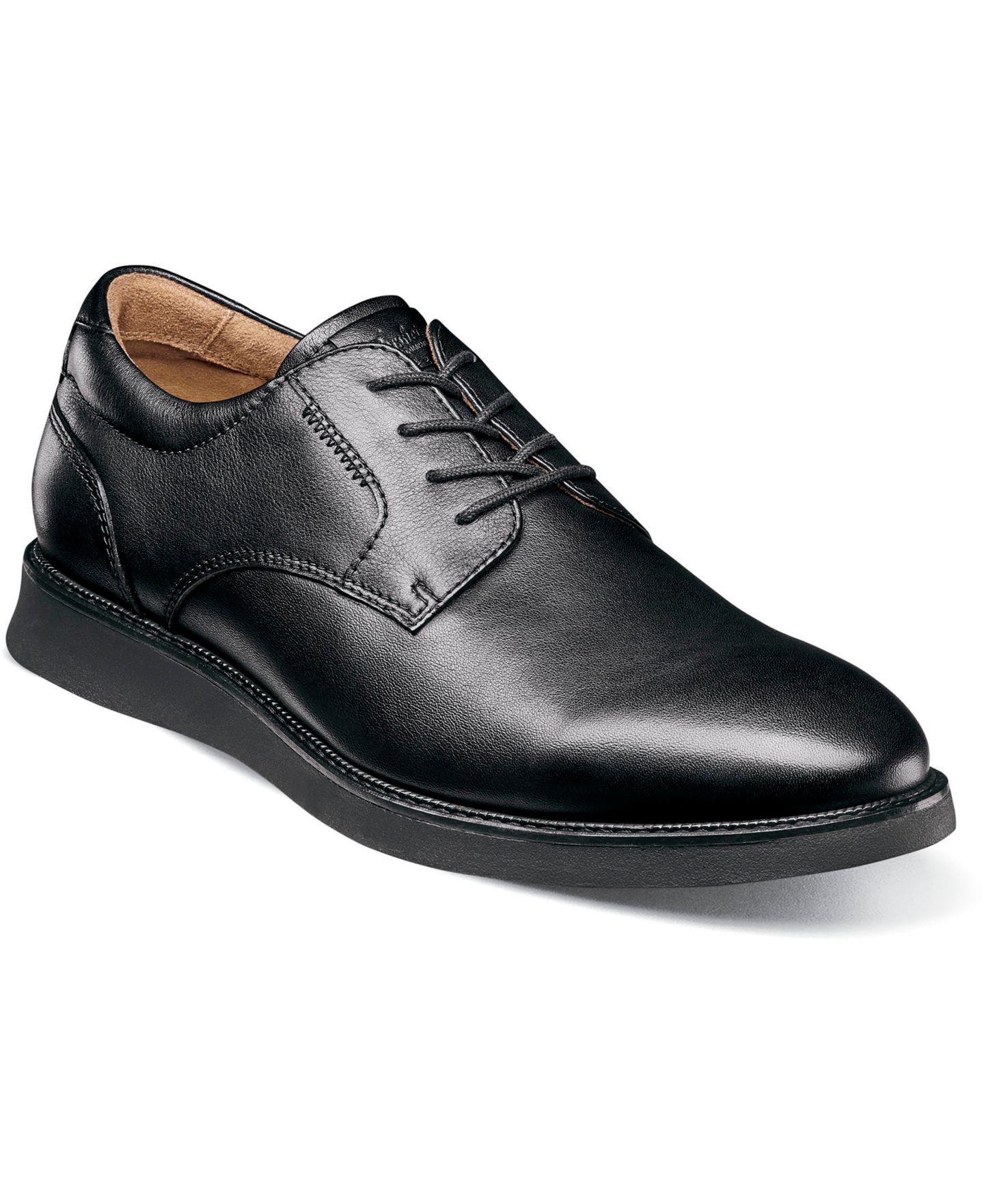 Мужские туфли Florsheim Launch Plain Toe Oxford, цвет: Чёрный — фото 1