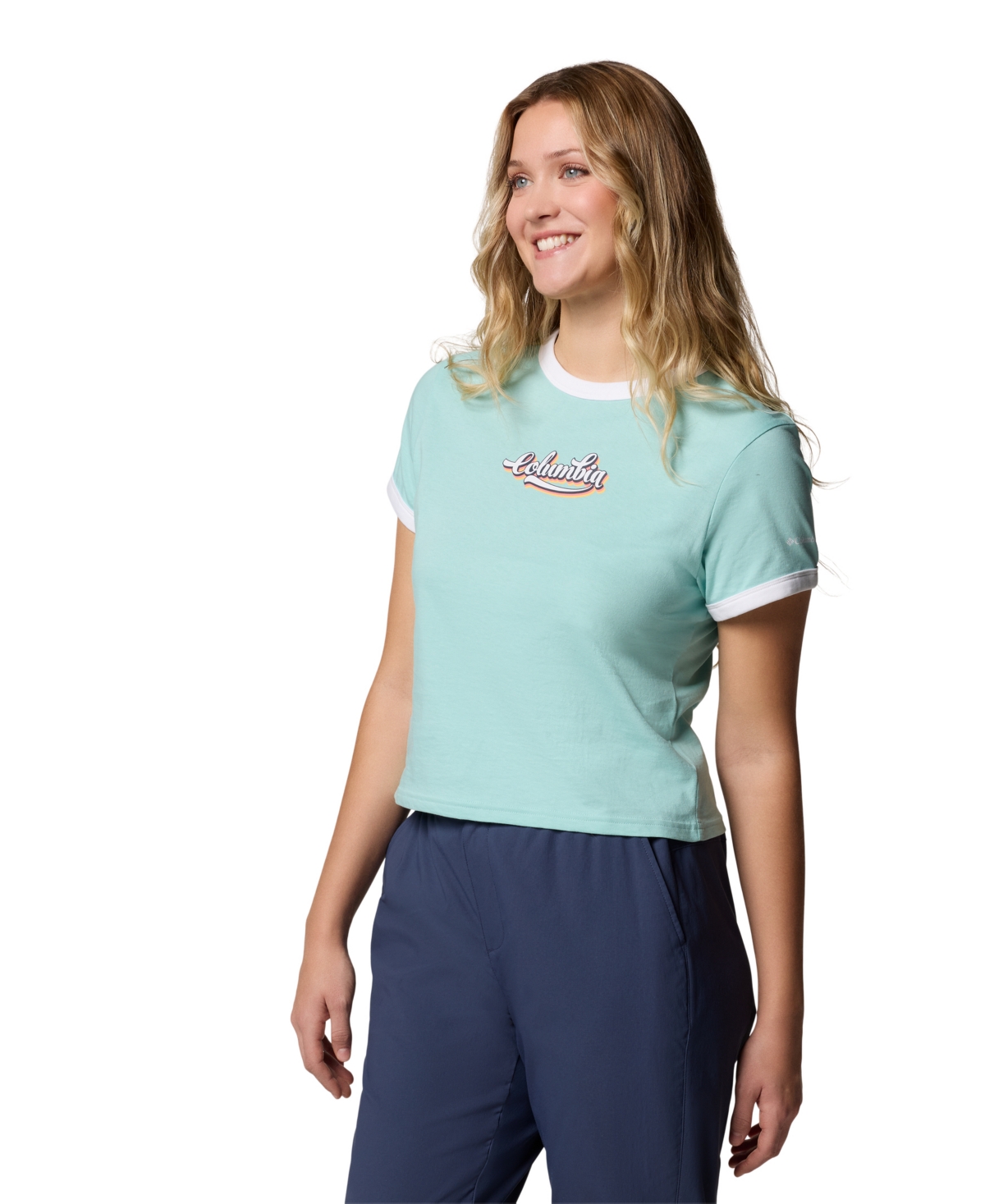 Shop Columbia Women's Rolling Bend Graphic Ringer Top