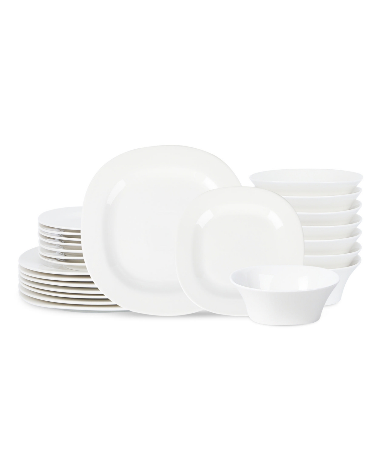 Quadro 24 Pc. Dinnerware Set, Service for 8 - White