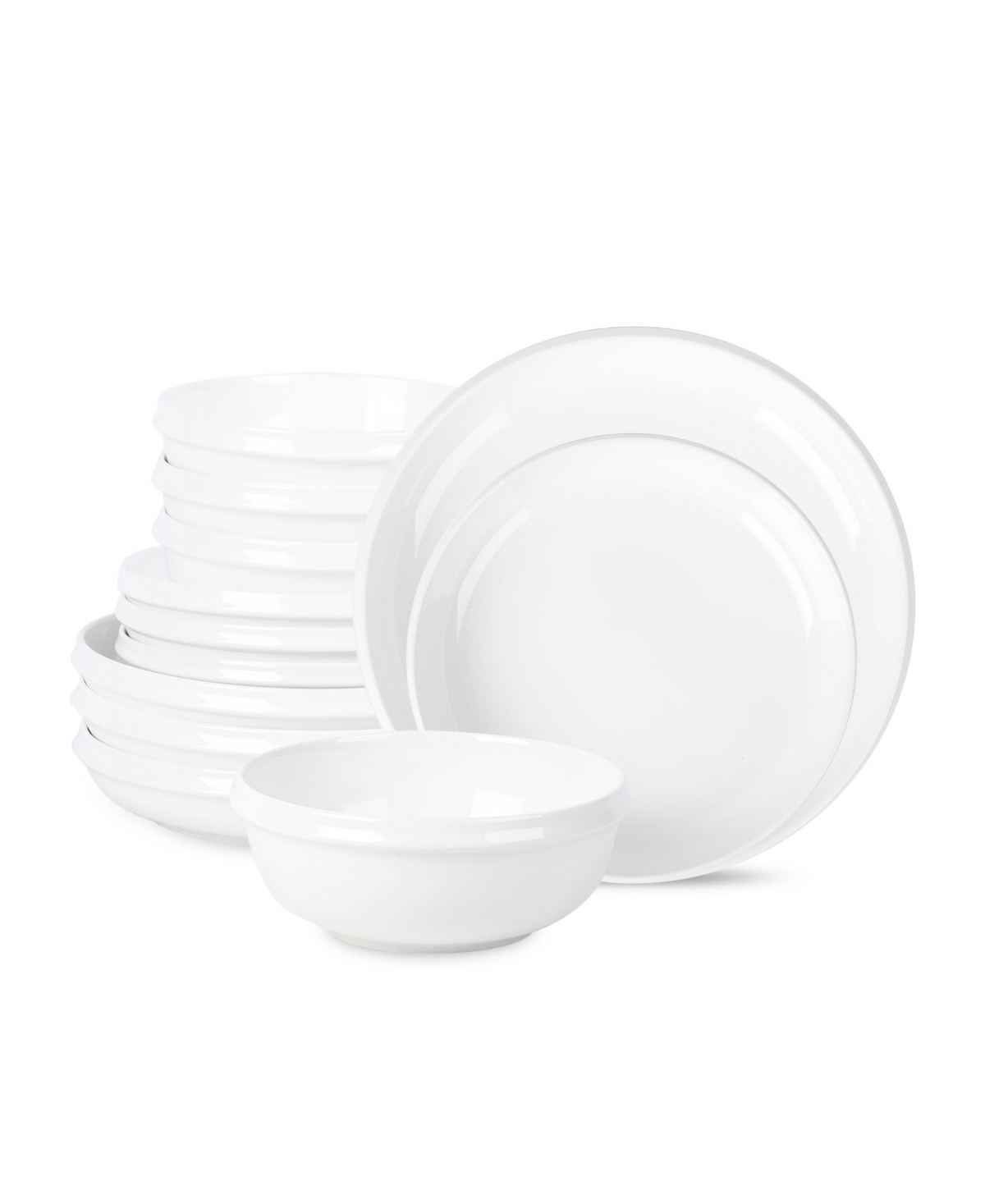 Verso 12 Pc. Dinnerware Set, Service for 4 - White
