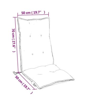 Highback Chair Cushions 2 pcs Green Oxford Fabric