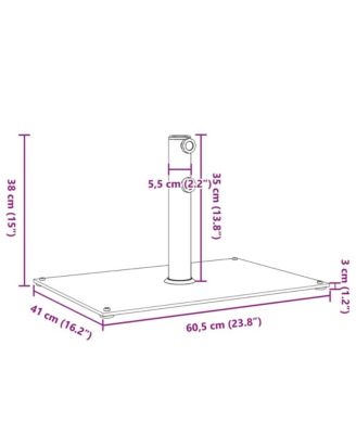 Parasol Base for 1.3"/1.5"/1.9" Poles 33.1 lb Rectangular
