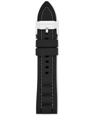 Fossil - Men's Black Silicone Watch Strap 22mm S221258