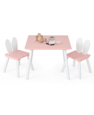 3 Pieces Kids Table and Chairs Set for Arts Crafts Snack Time - Macy's