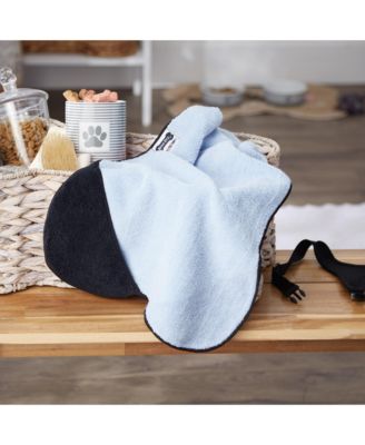 Pet Towel with Pockets, Blue, 30x16"