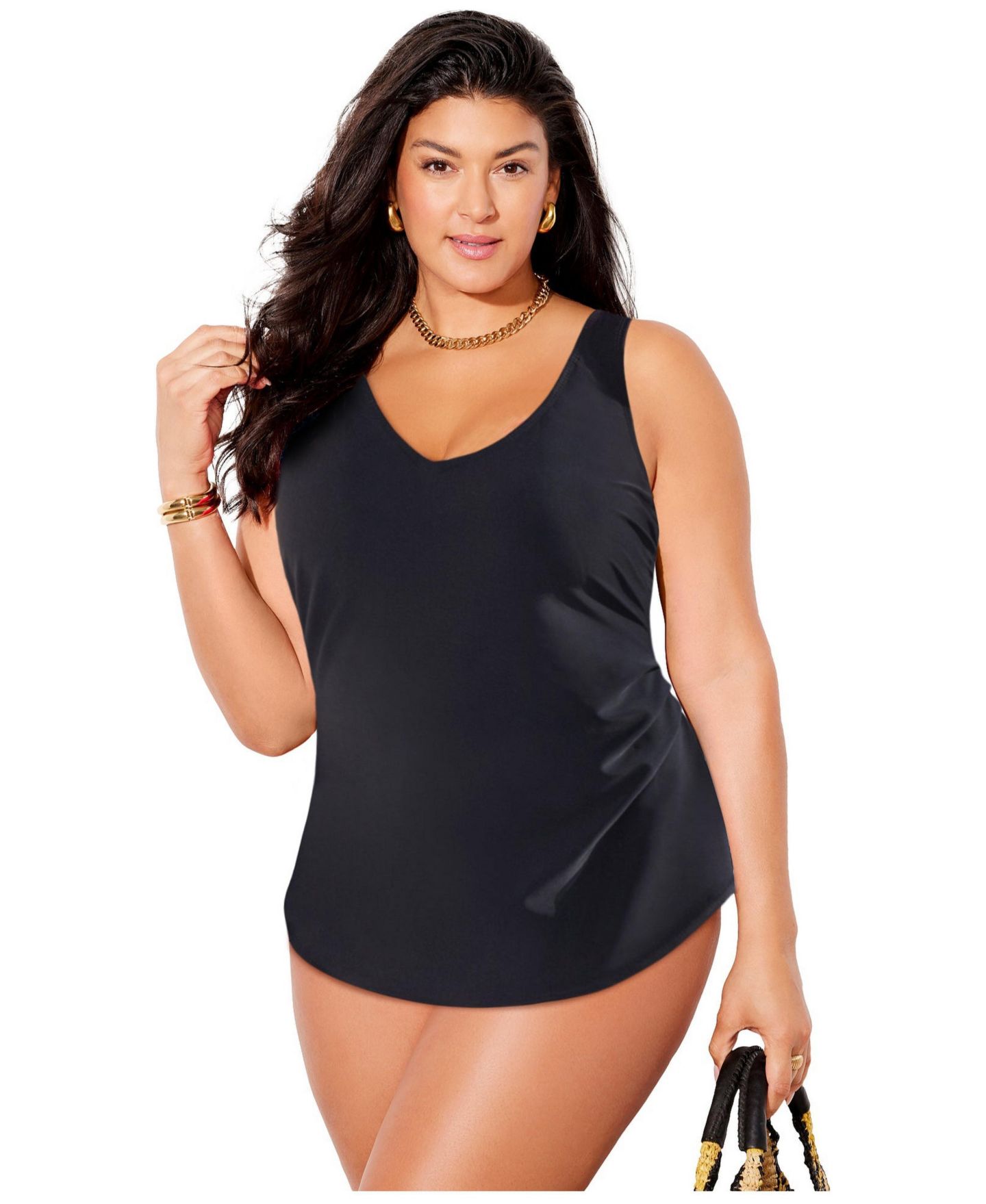 Пляжная накидка — Swimsuits for All, цвет: Чёрный — фото 1