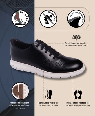 Men's Gold Street Hands-Free Slip On Technology Lightweight Leather Oxfords