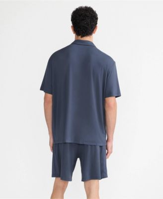 Men's Short Sleeve Cooling Knit Pajama Short Set