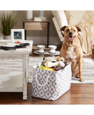 Bone Dry Collapsible Pet Storage Bin Lattice Paw Print