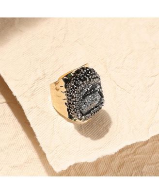 Crystal Crest Cocktail Ring