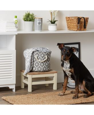 Collapsible Pet Storage Bin Lattice Paw Print
