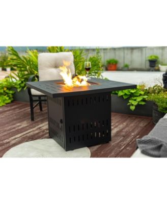 Streamdale 34inches Steel fire pit table Gas Fire Pit for Outdoor Outside Patio Deck and Garden Black