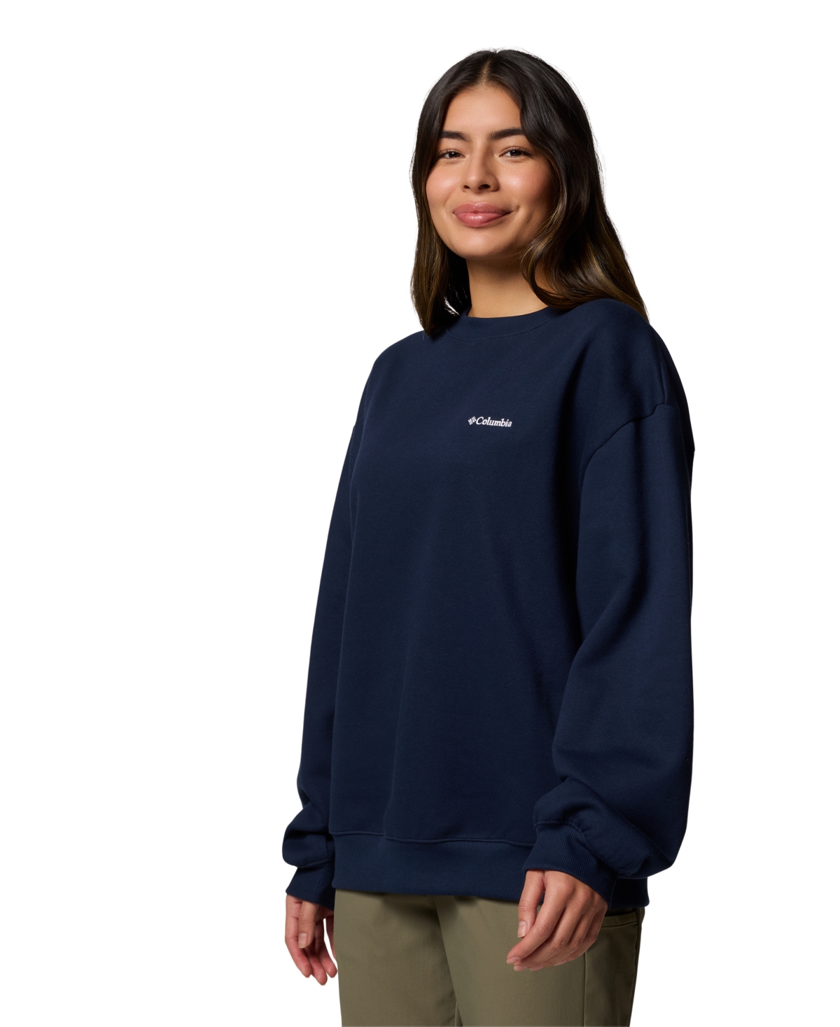 Columbia Women's Aldermore Crewneck Long-sleeve Sweatshirt In Collegiate Navy