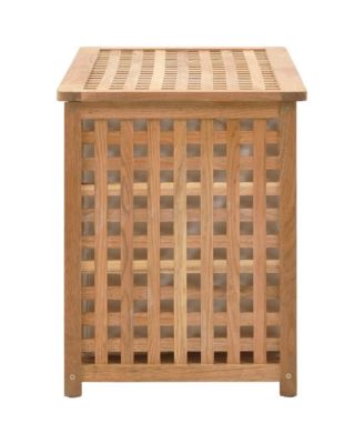 Laundry Chest 30.5&amp;quot;x14.8&amp;quot;x18.3&amp;quot; Solid Wood Walnut