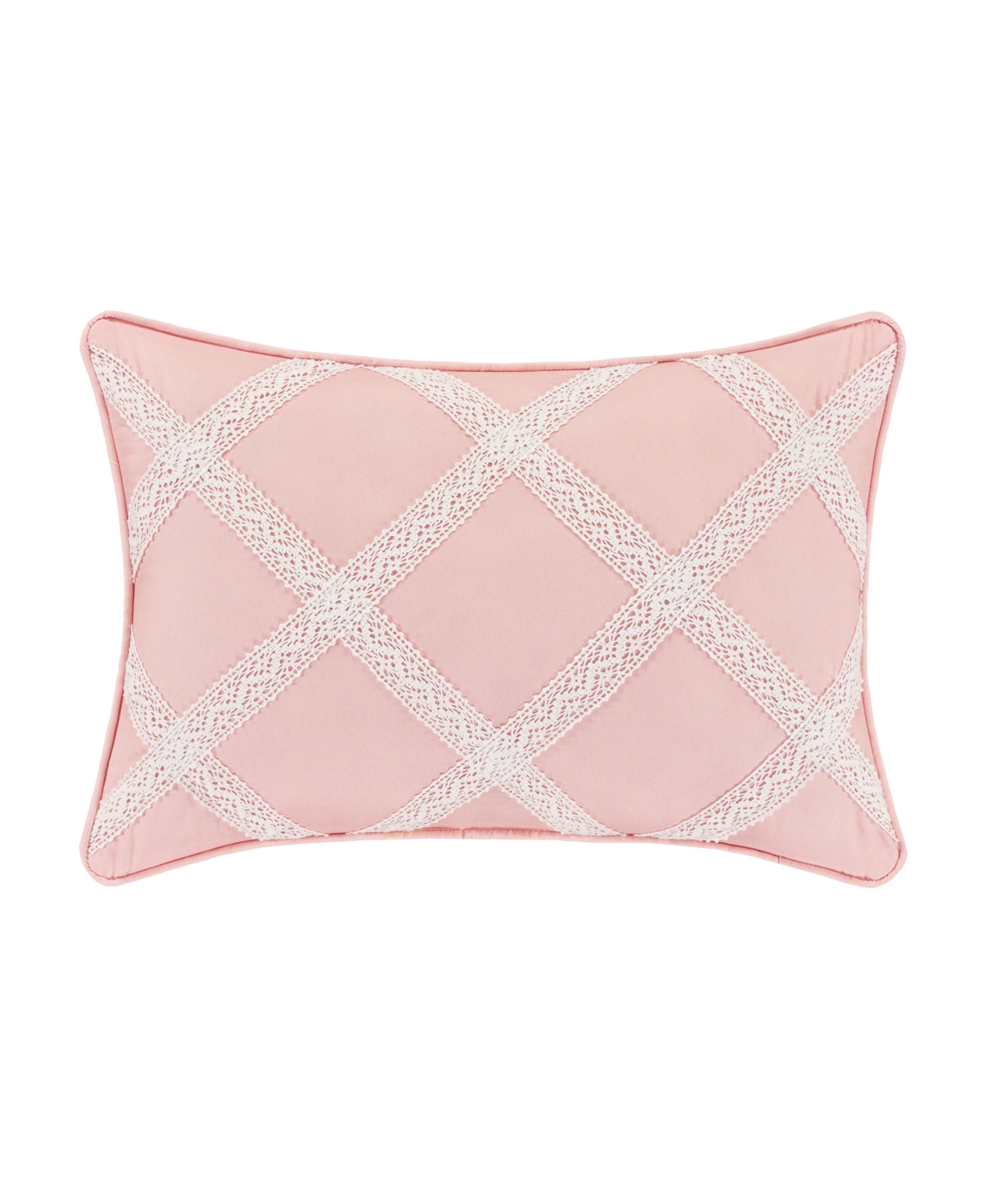 Royal Court Bungalow Boudoir Decorative Pillow, 13" X 19" In Rose