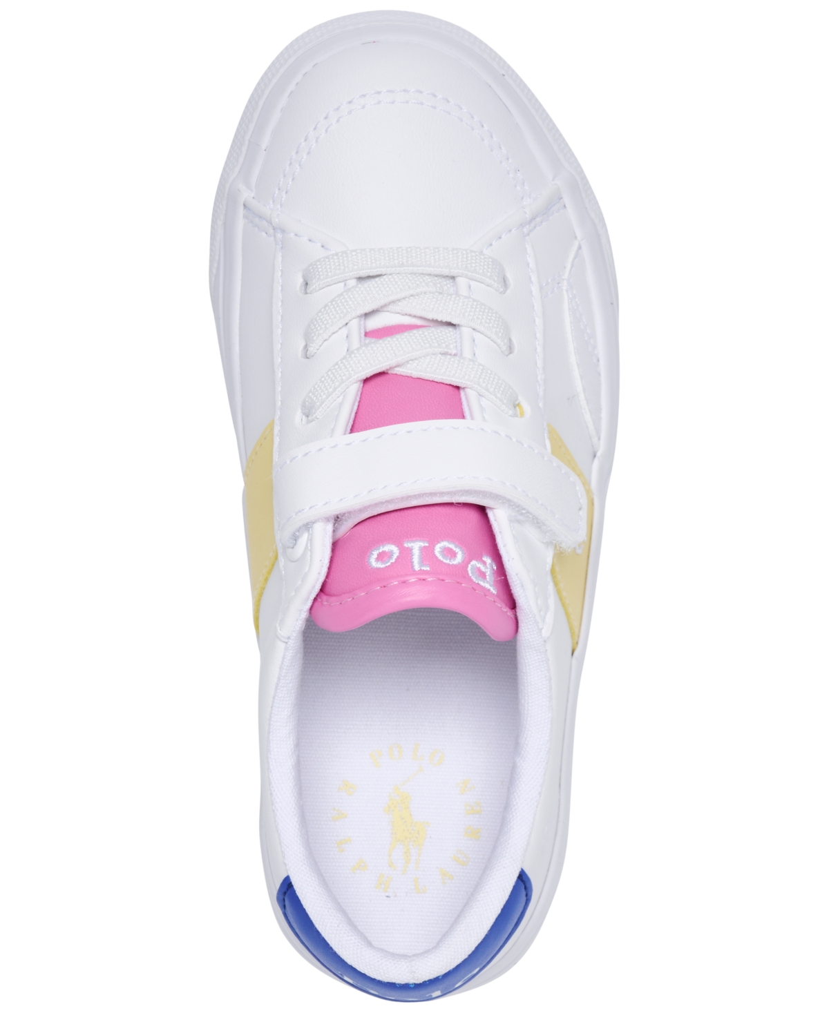 Polo Ralph Lauren Toddler Girls Ryley Fastening Strap Casual Sneakers From Finish Line In Multi