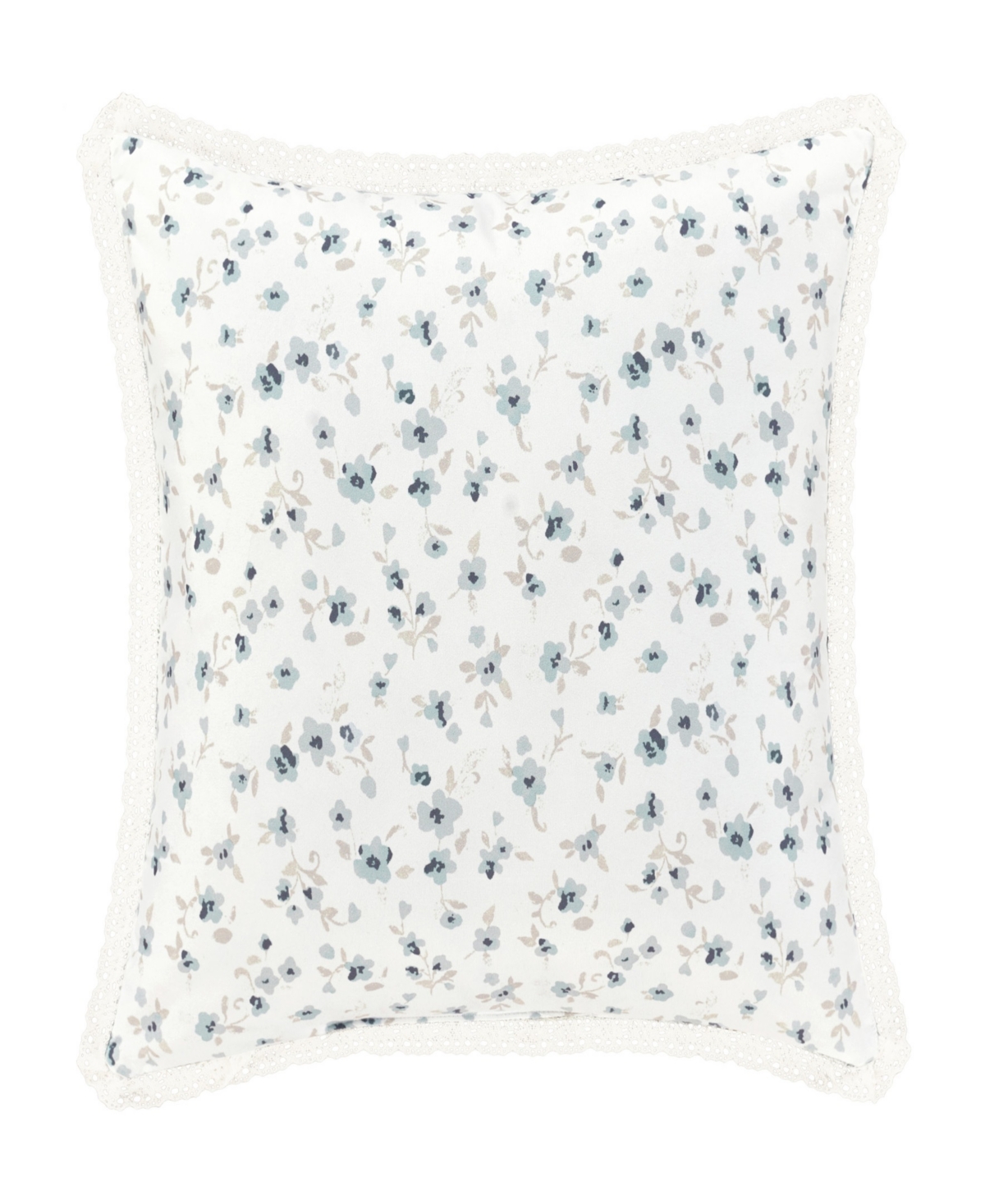 Royal Court Bungalow Patchwork Floral Decorative Pillow, 16" X 16" In Spa