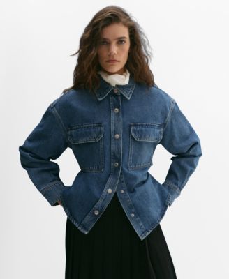 MANGO - Women's Pockets Denim Overshirt