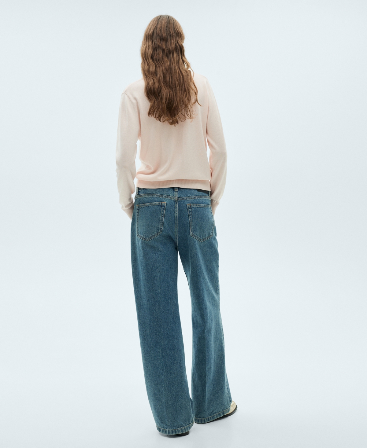 Mango Luka V-neck Cardigan In Pale Pink