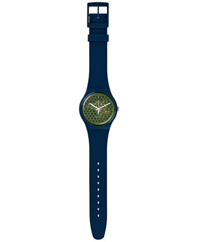 Swatch Unisex Swiss Buchetti Tech Mode Blue Silicone Strap Watch 41mm SUON113
