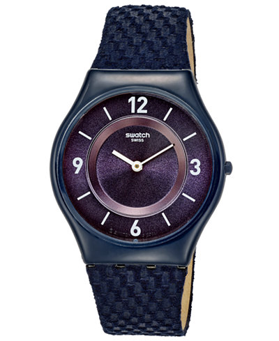 Swatch Unisex Swiss Tech Mode Blue Fabric Strap Watch 34mm SFN123