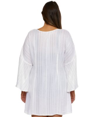 Plus Size Radiance Tie-Front Tunic Cover-Up