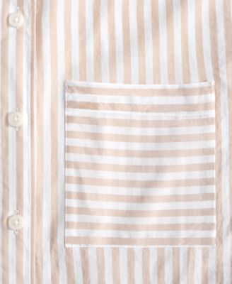 Women's Cotton Striped Button-Front Shirt, Exclusively at Macy's