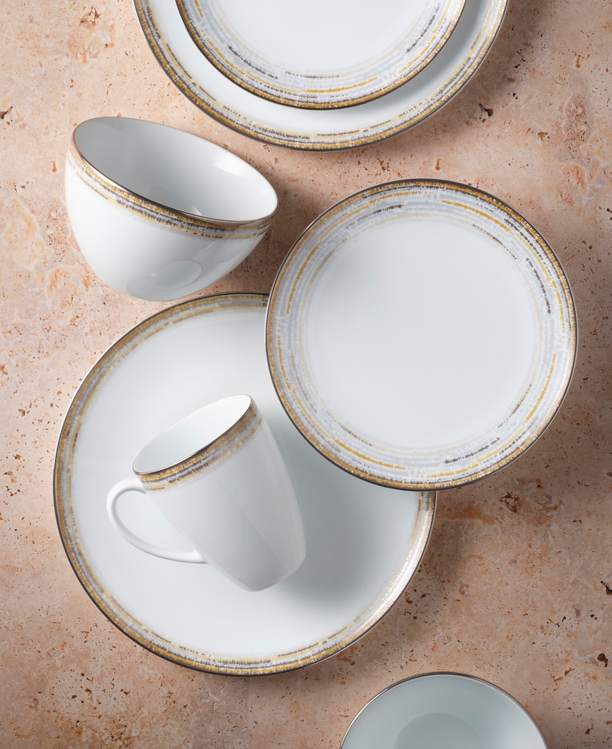 Noritake Raylan Salad Plates, Set Of 4 In White