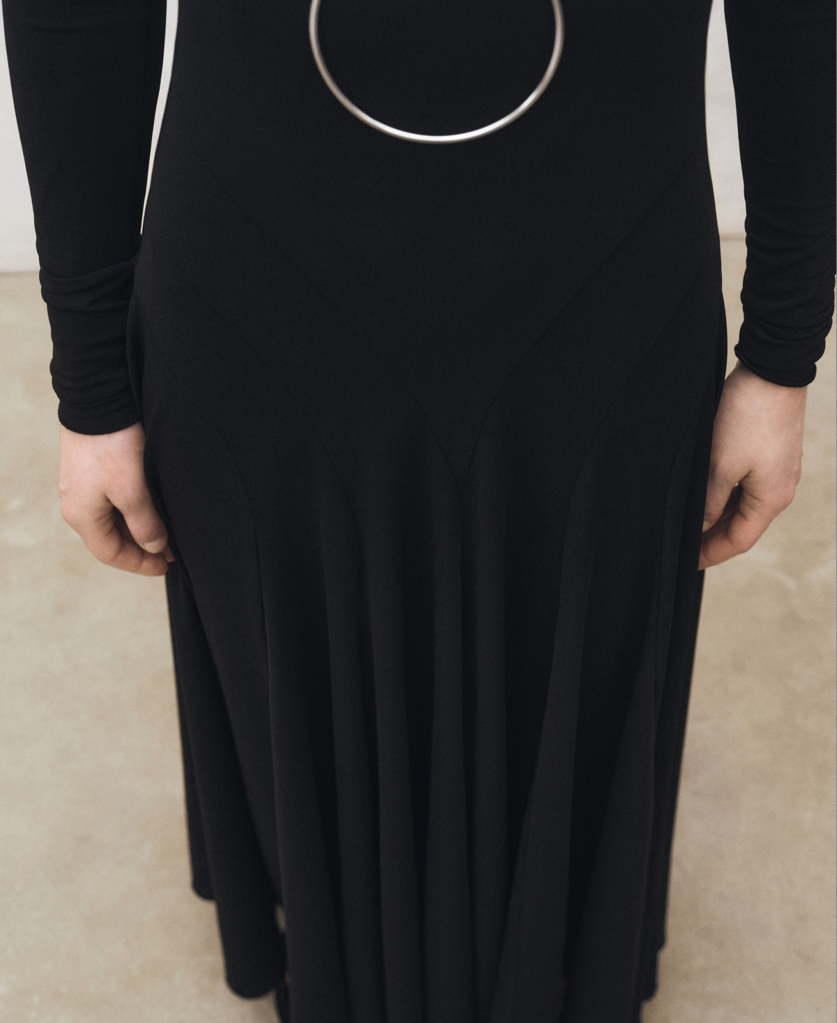 Mango Turtleneck Long Sleeve Ponte Dress In Black