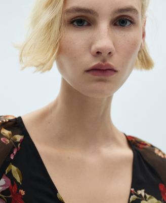 Women's Floral Puff Sleeve Dress