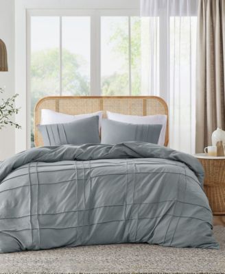 Porter Pleated 3-Pc. Duvet Cover Set, Full