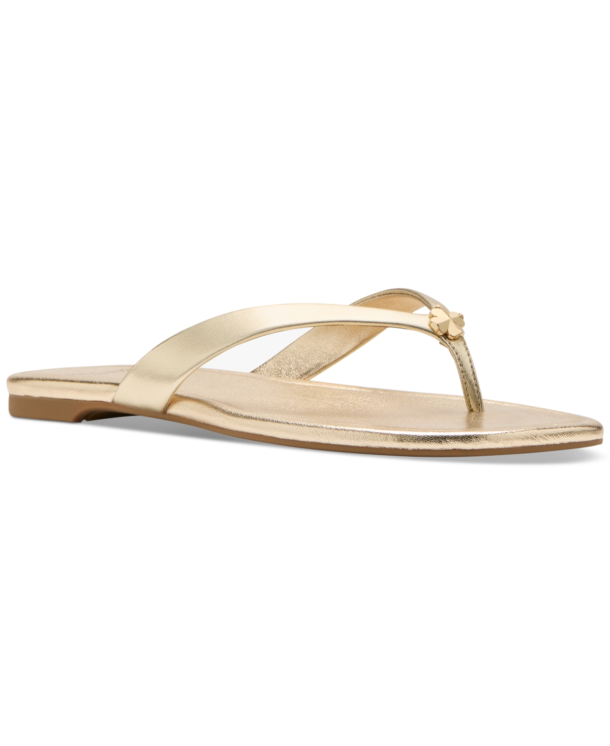 Kate Spade New York Women's Spade Flower Flip Flop Flat Sandals - Pale Gold