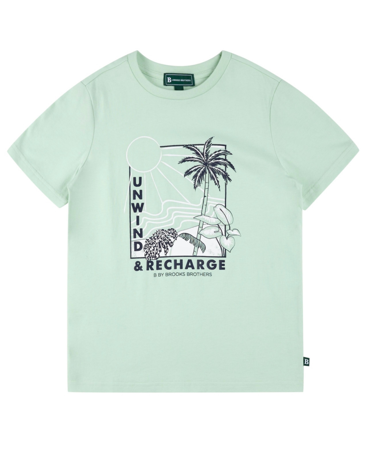 Brooks Brothers Big Boys Recharge Graphic T-shirt In Light Green