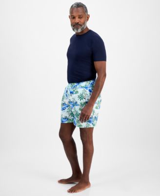 Club Room - Men's Aloha Tropical Print Drawstring 7" Swim Trunks