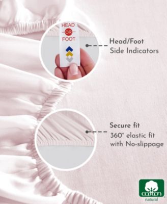 Deep Pocket Cotton Sateen Fitted Sheet Only, Twin