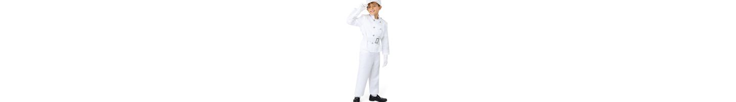 Dress Up America White Marching Band Costume - Kids Boys & Girls, цвет: Белый — фото 3