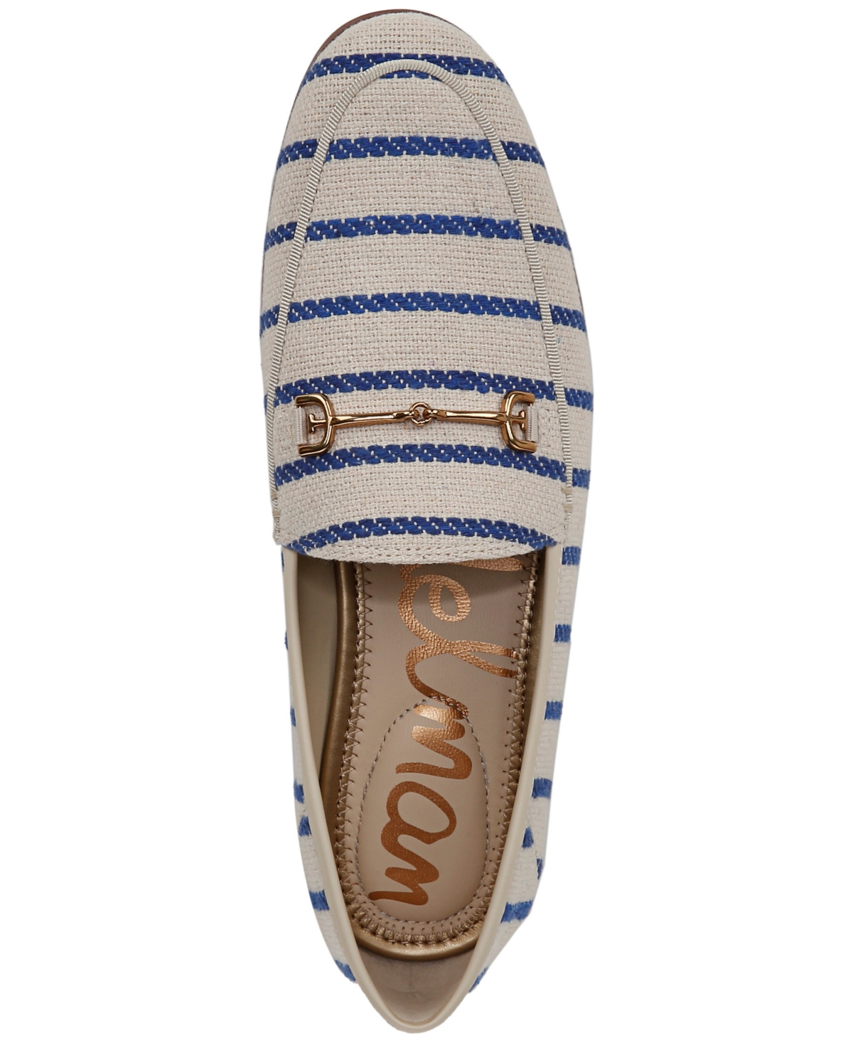Sam Edelman Loraine Bit Loafer Black Natural Fabric In Cobalt
