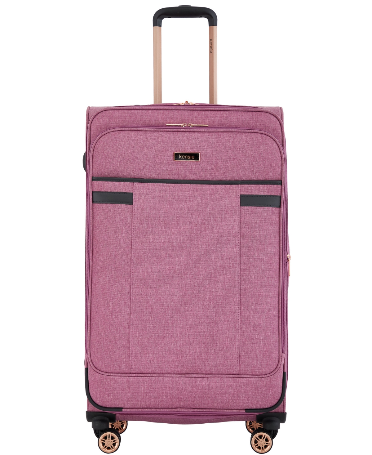 Kensie Hudson Expandable Rolling Softside Luggage Set, 3 Piece In Mellow Mauve