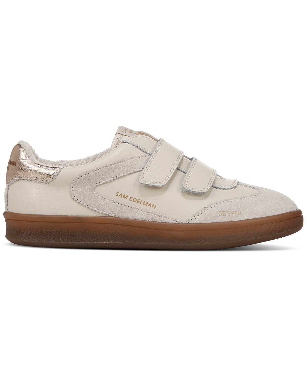 Shop Sam Edelman Women's Talia Sneakers In Modern Ivory,lily White,gold