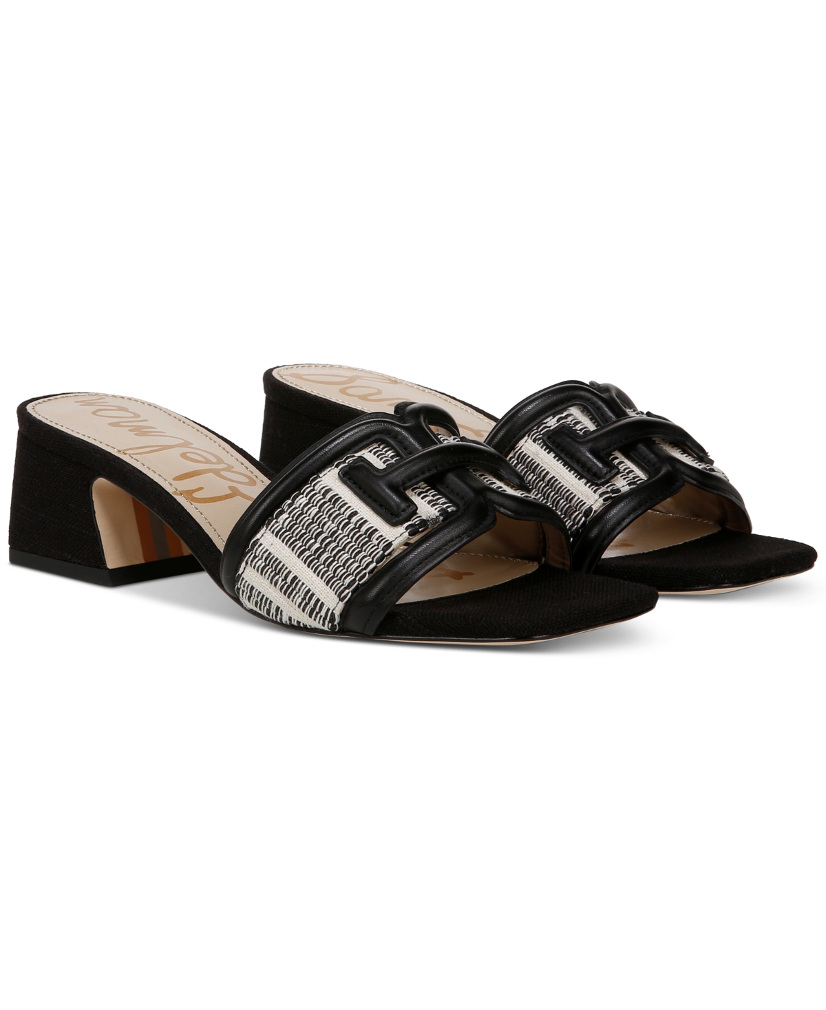 SAM EDELMAN WOMEN'S WAYLON BLOCK-HEEL SLIDE SANDALS 