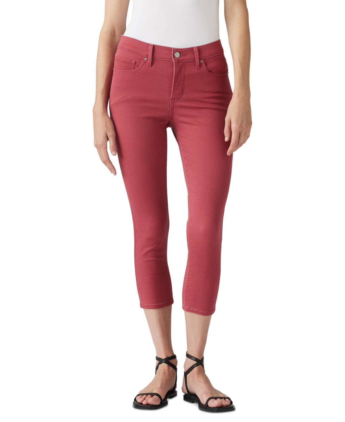 Levi's 311 Shaping Skinny Mid Rise Capri Pants In Earth Red