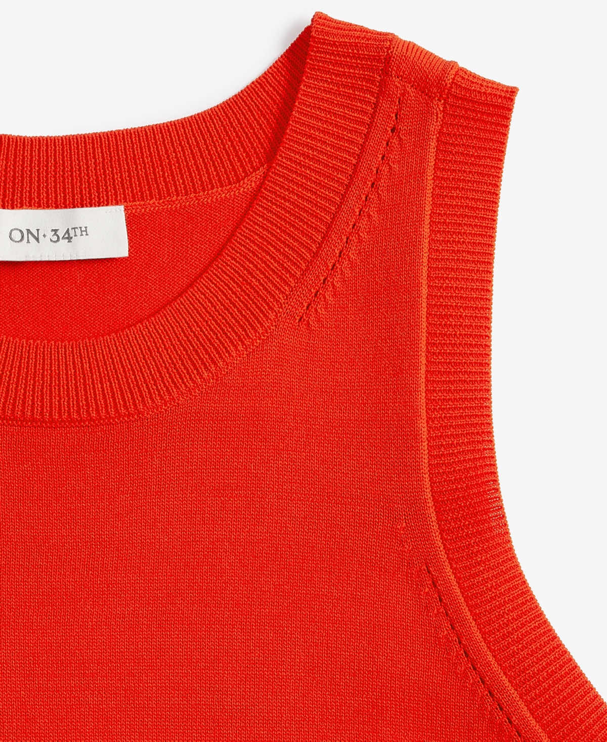 On 34th Women's Crewneck Sweater Tank, Exclusively At Macy's In Fiery Red