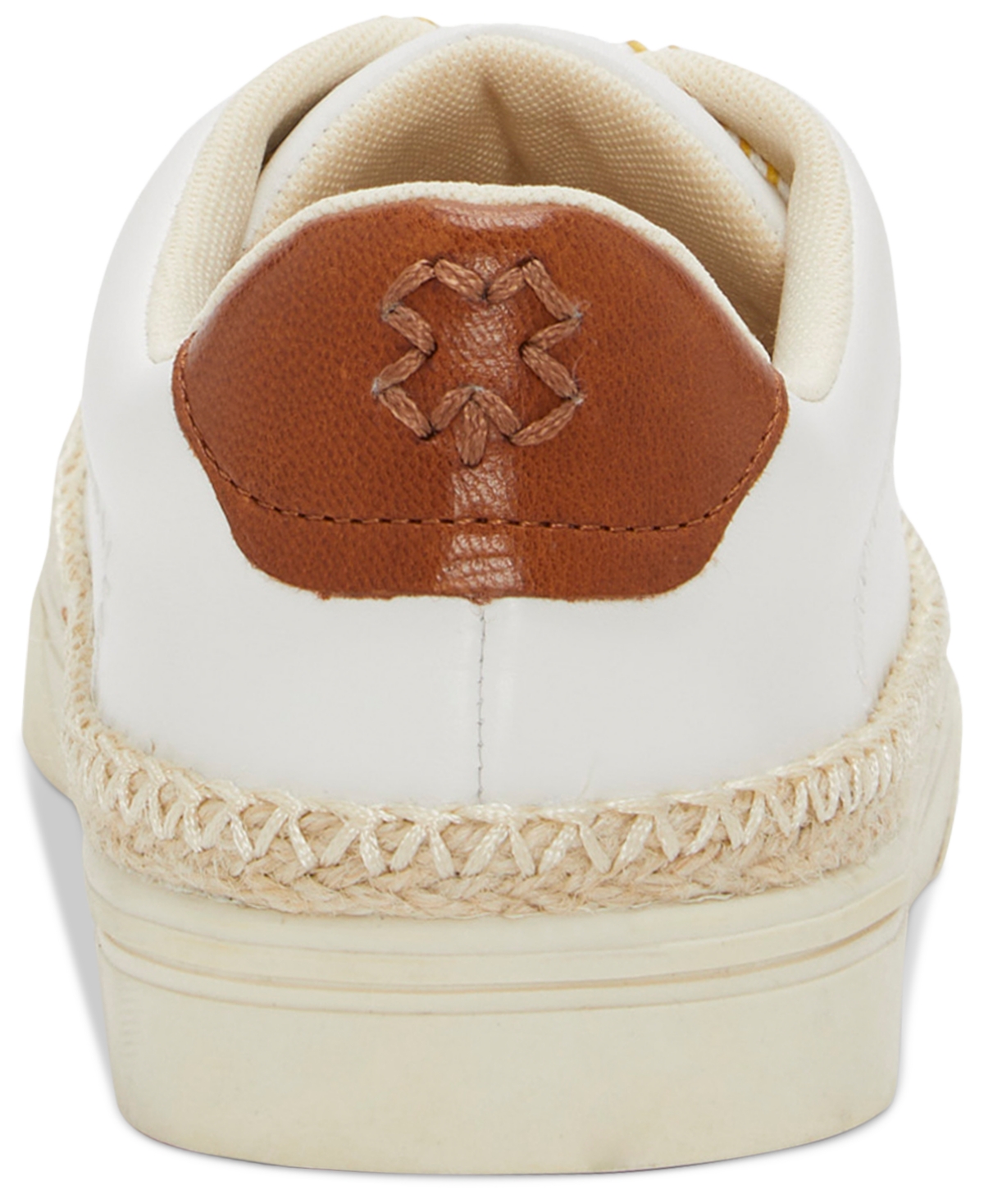 Shop Lucky Brand Women's Cheynas Whipstitch Lace-up Sneakers In Off White,rhondite Leather