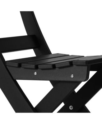 3-Piece Outdoor HDPE Folding Patio Bistro Table and Chairs